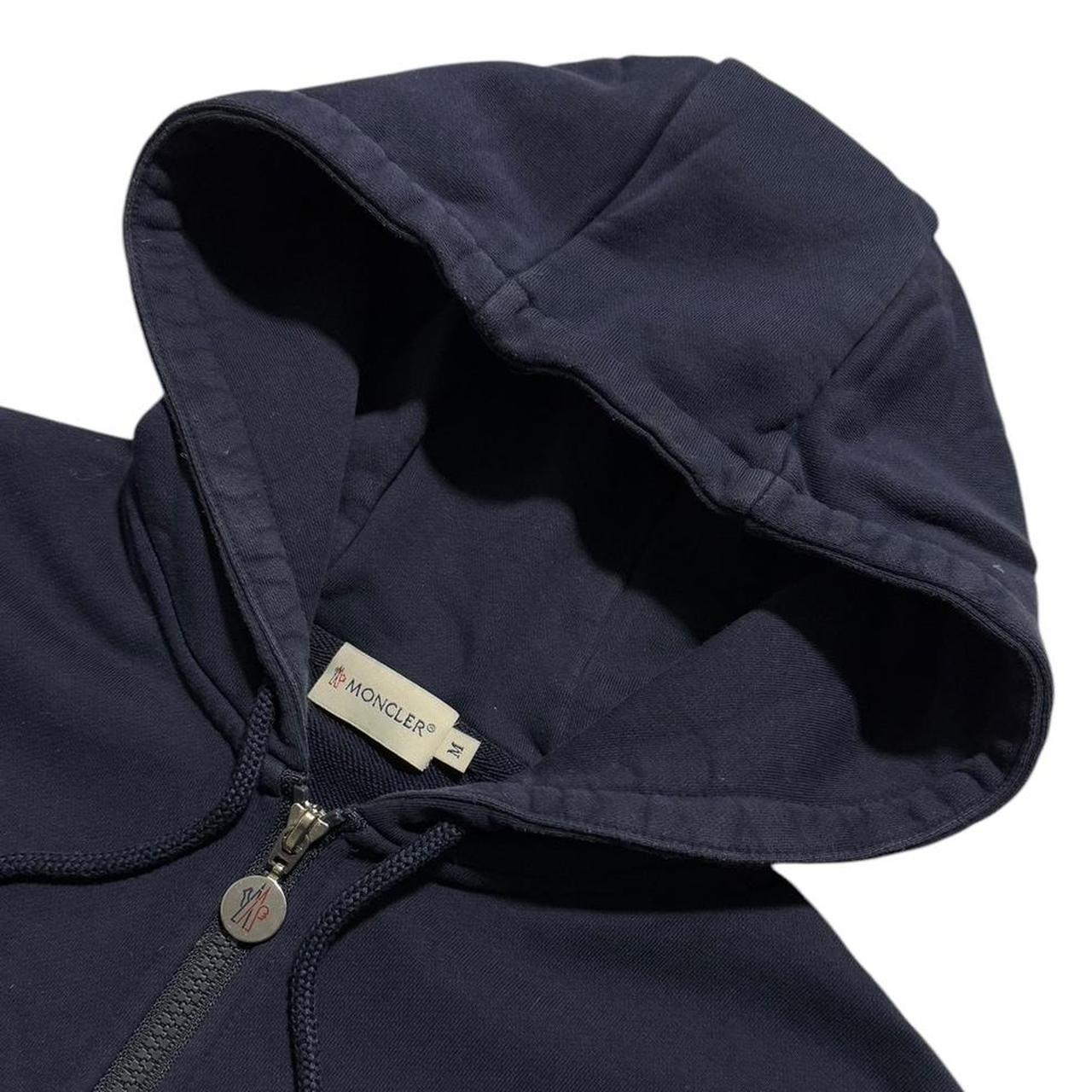 Moncler Navy Zip Up Hoodie | Medium, Navy