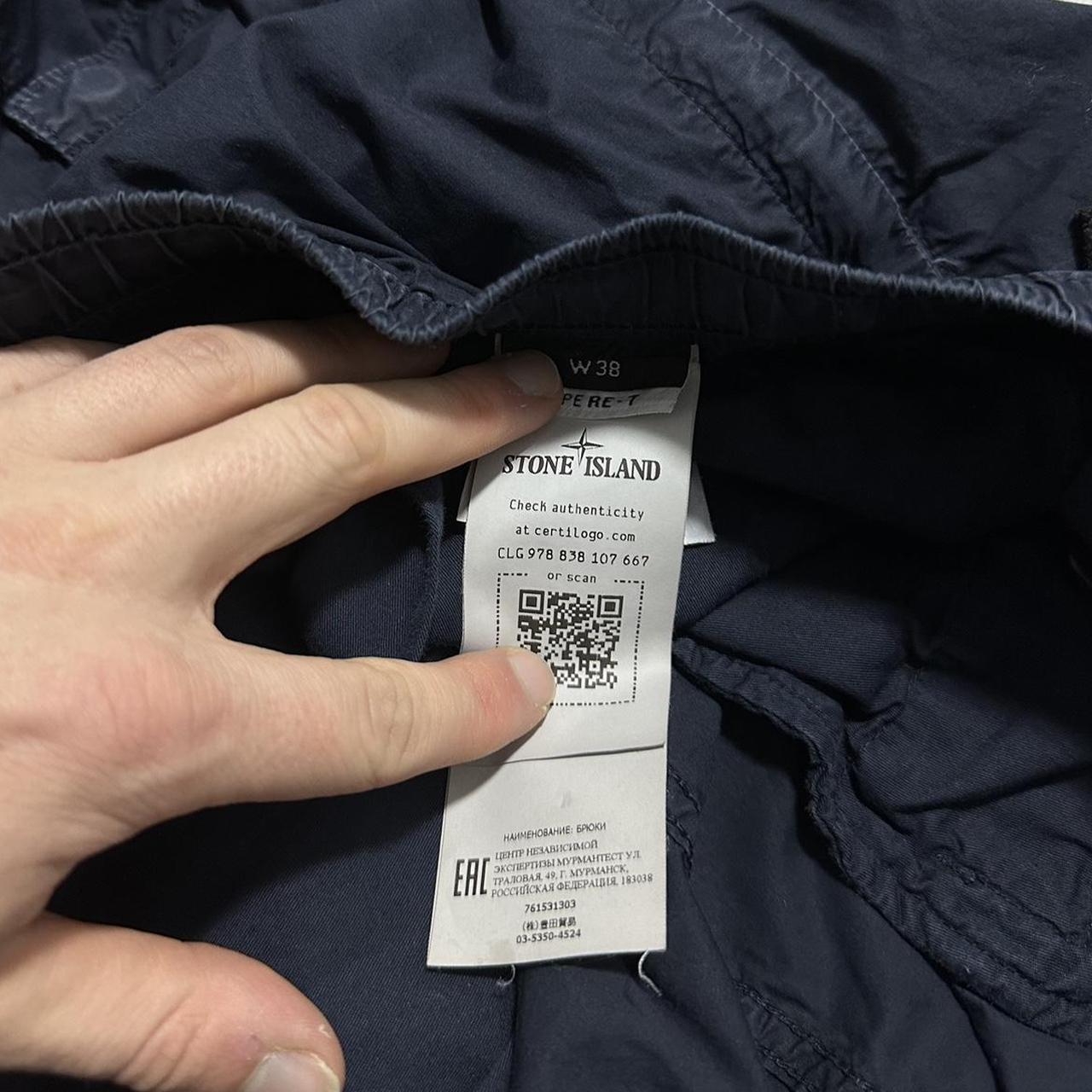 Stone Island Blue Canvas Cargos | Default Title, Blue