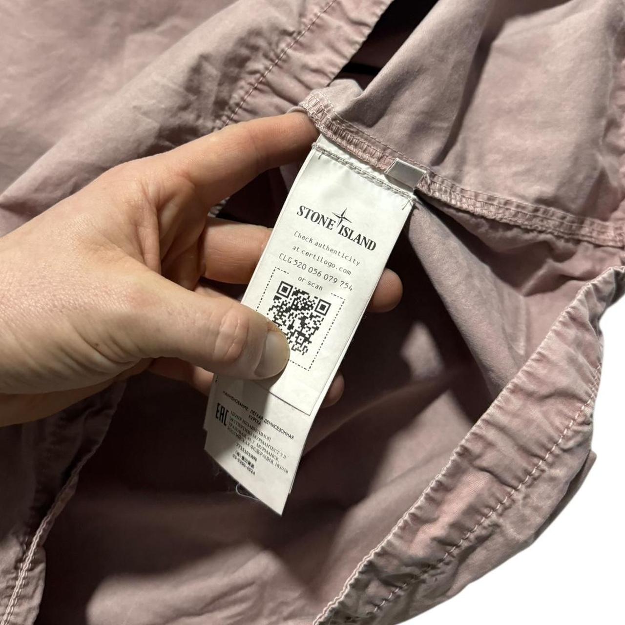 Stone Island Canvas Overshirt | Large, Dusty Pink