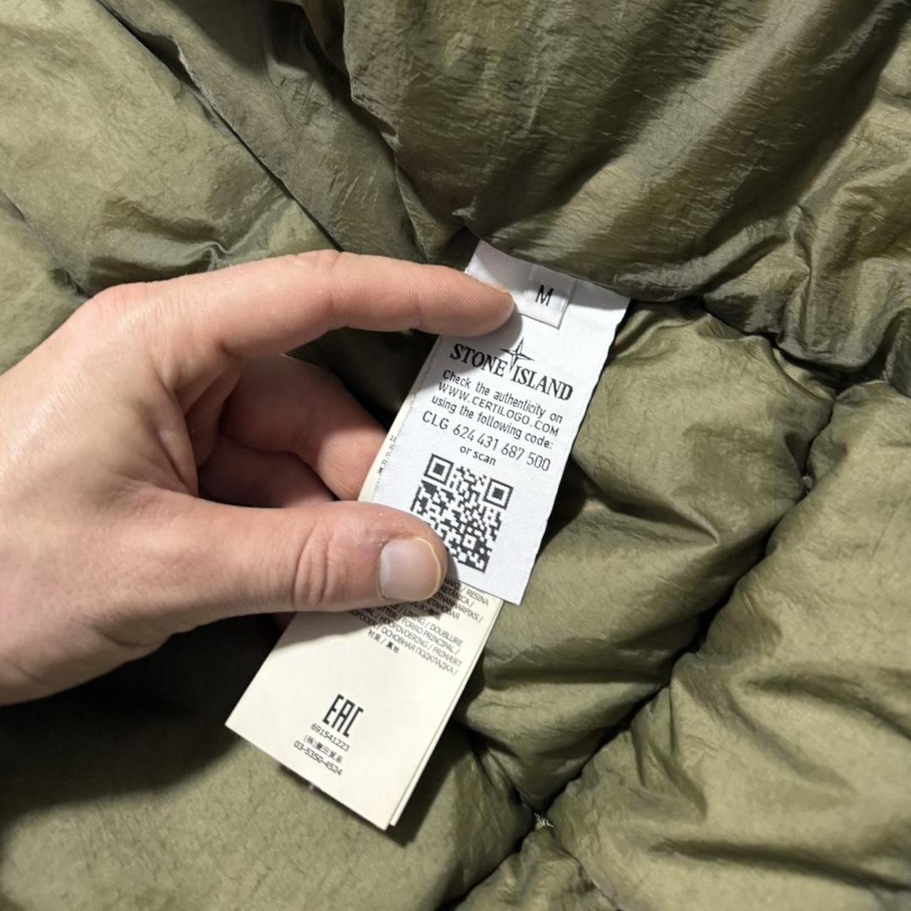 Stone Island Garment Dyed Down Jacket | Medium, Olive Green