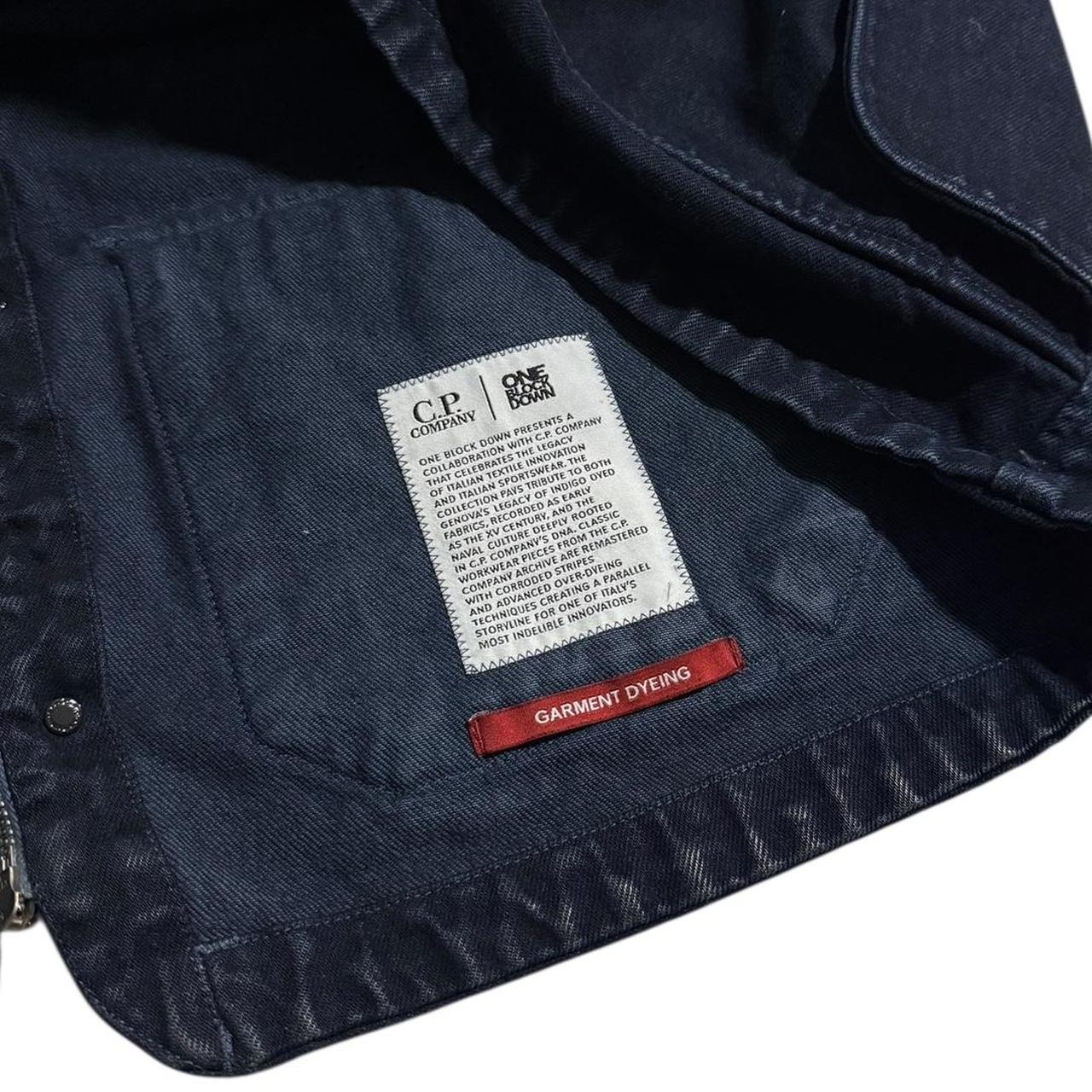 CP Company One Block Down Denim Vest | XXL, Navy