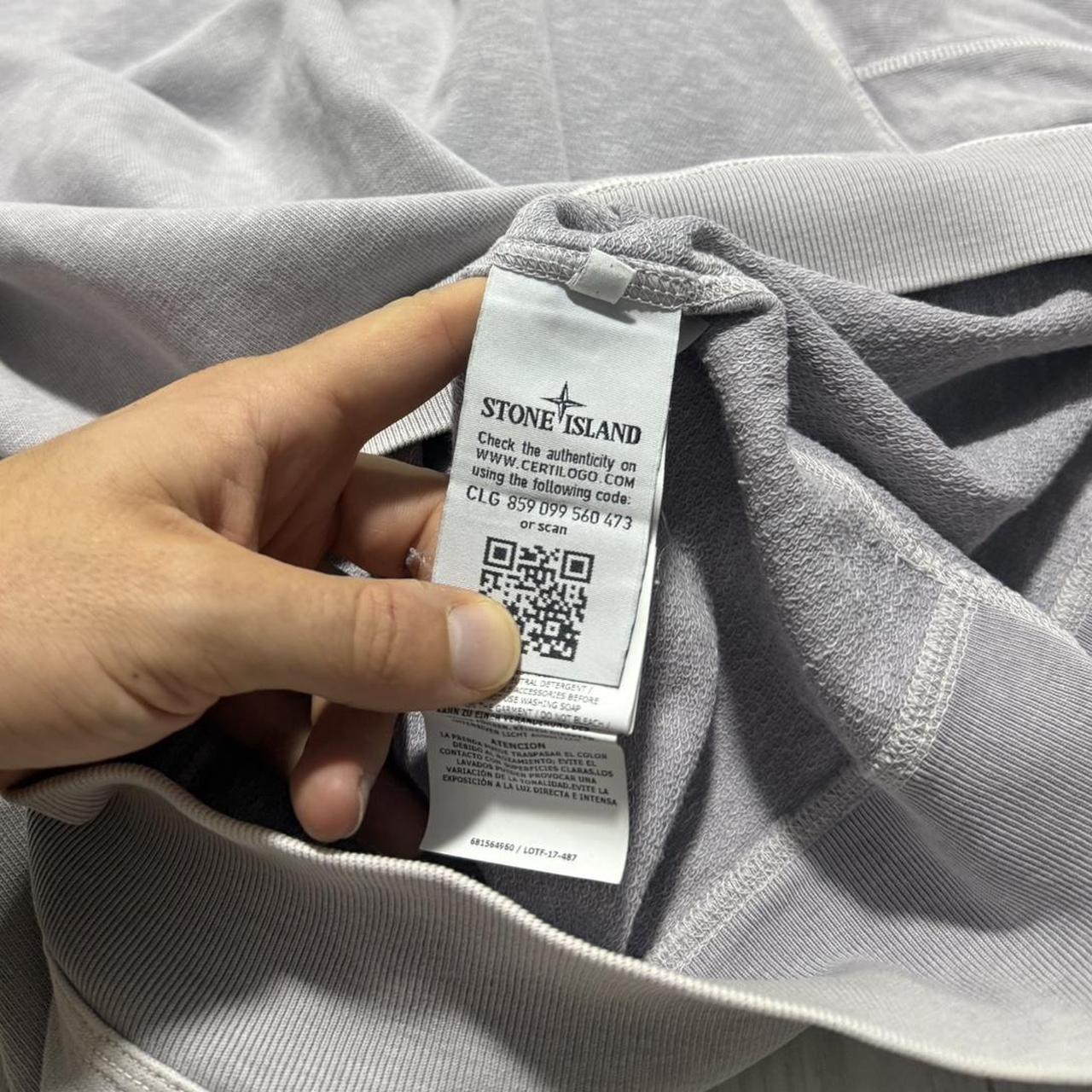 Stone Island Pullover Hoodie | Large, Light Grey