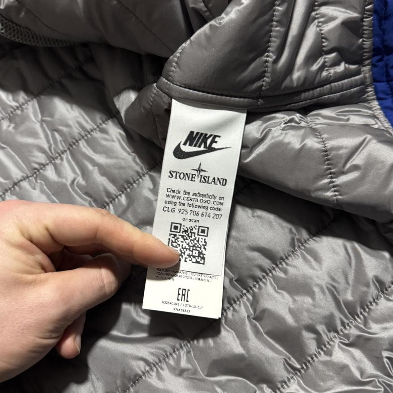 Stone Island Nike Mussola Gommata Nylon Metal Jacket | Large, Blue