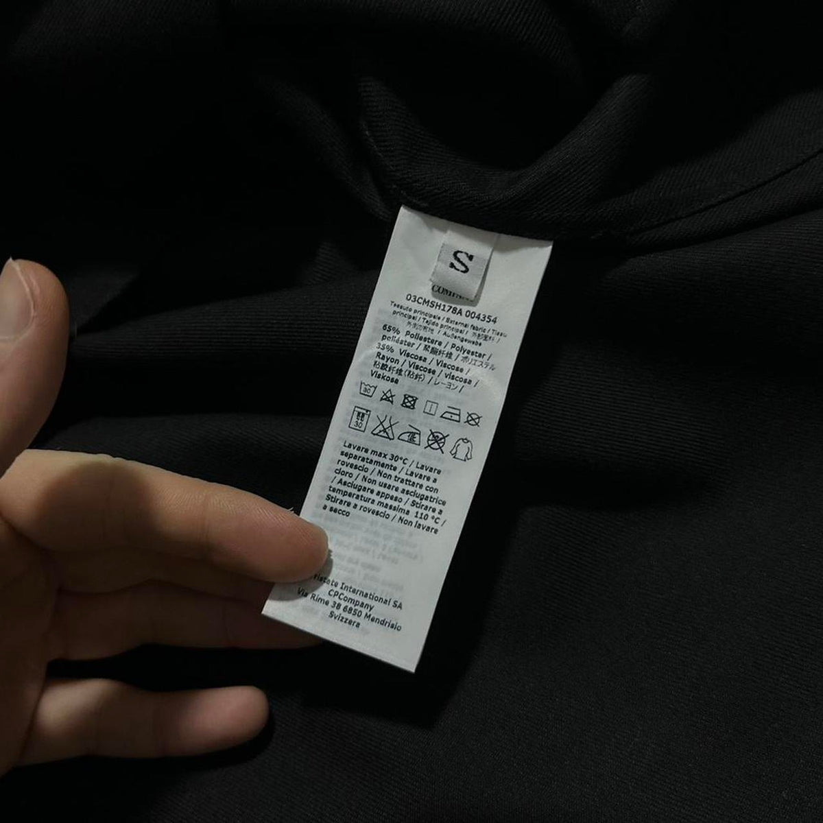 CP Company Black Overshirt | Small, Black