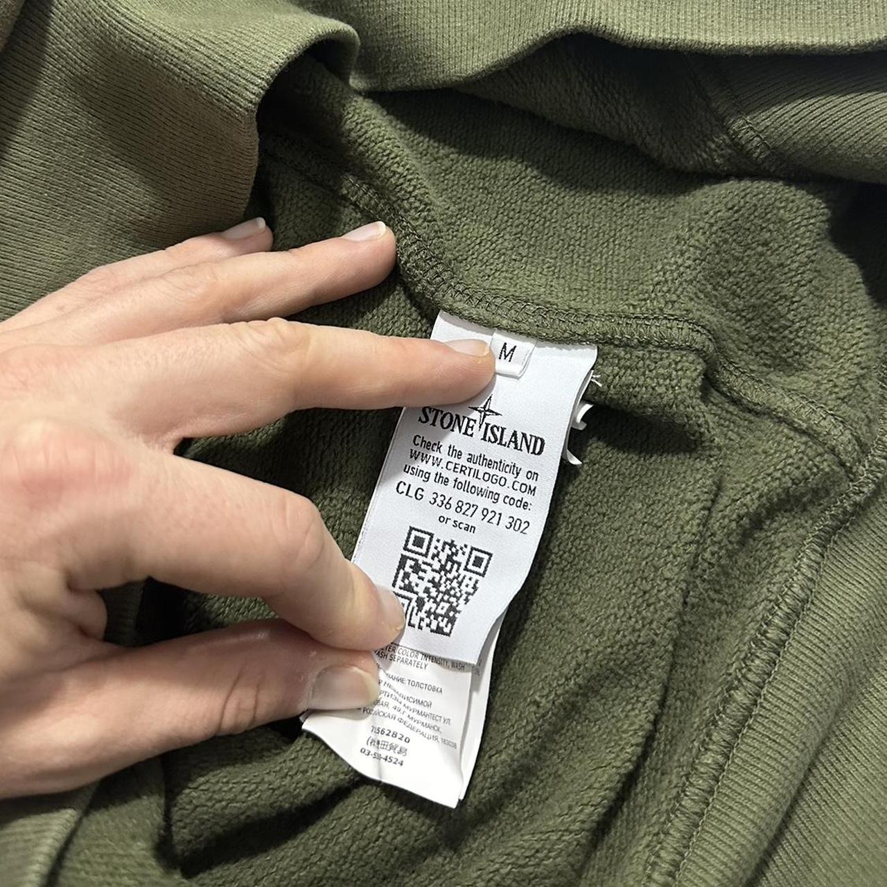 Stone Island Green Pullover Hoodie | Medium, Green