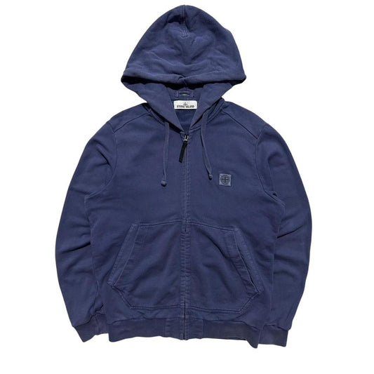 Stone Island Zip Up Hoodie | Large, Navy