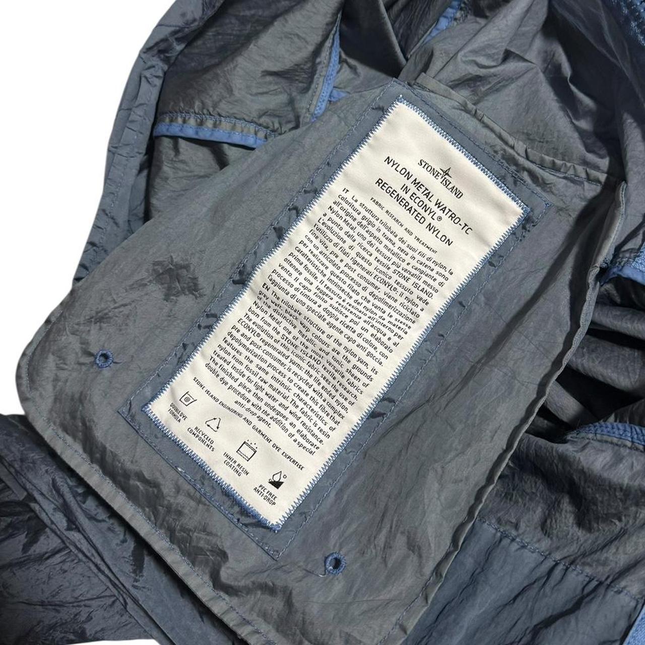 Stone Island Regenerated Nylon Metal Packable Jacket | Large, Metallic Blue