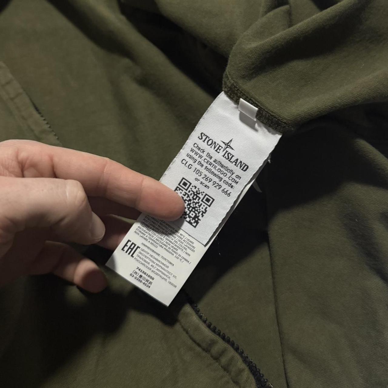Stone Island Zip Up | Medium, Olive Green