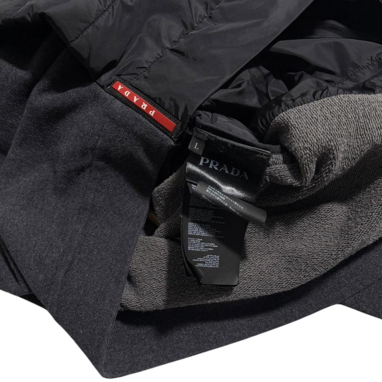 Prada Hybrid Down Hoodie | Large, Black