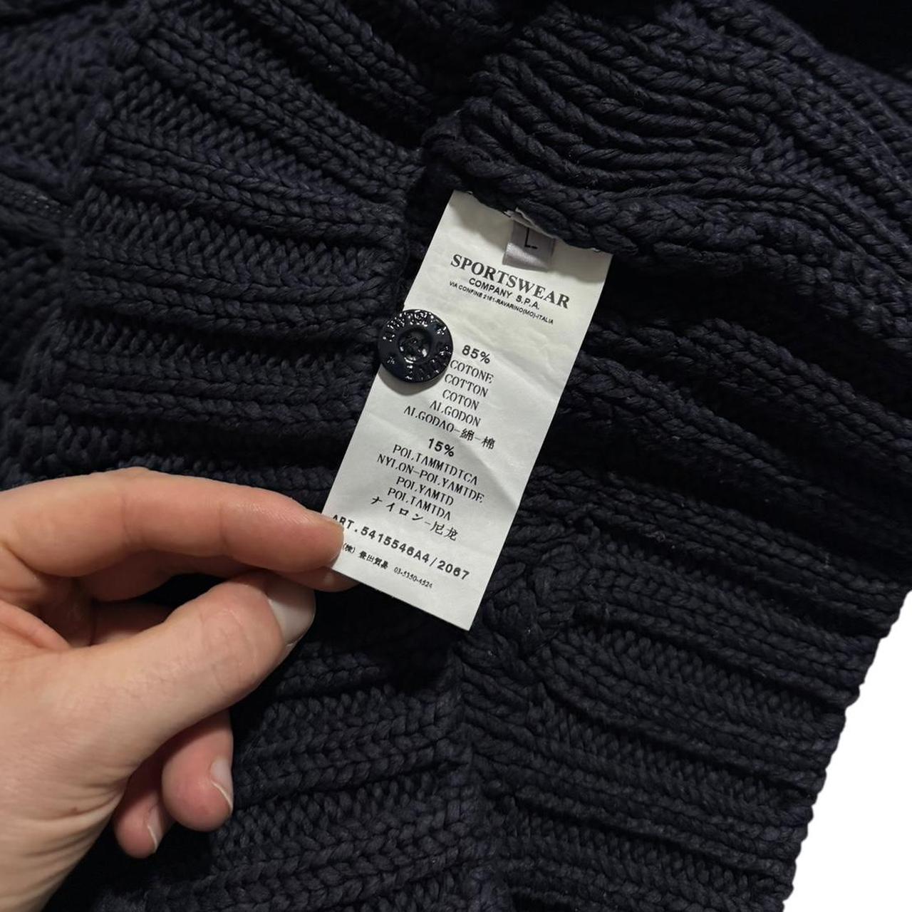 Stone Island 2011 Navy Ghost Cable Knit | Large, Navy