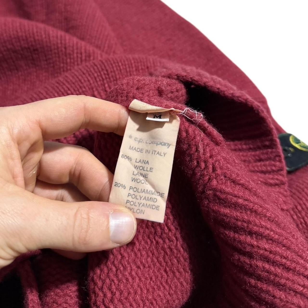 Stone Island 1980's Heavy Knit Jumper | Medium, Burgundy