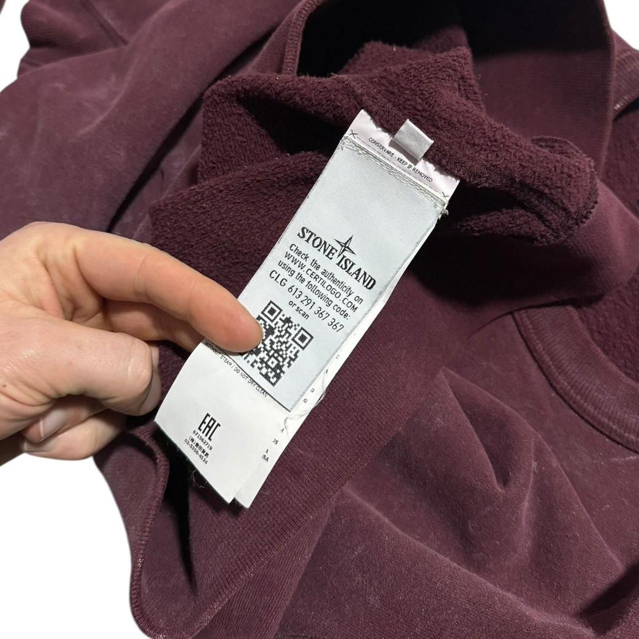 Stone Island Frost Crewneck | Small, Burgundy