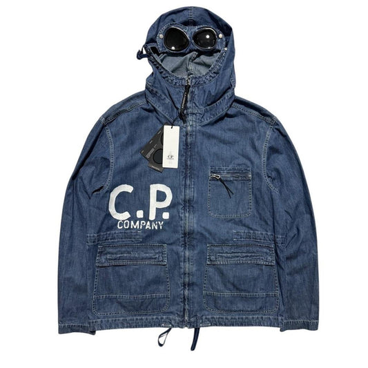 CP Company Blu Denim Goggle Jacket