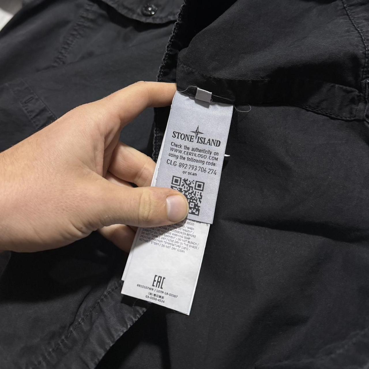 Stone Island Double Pocket Overshirt | Small, Black