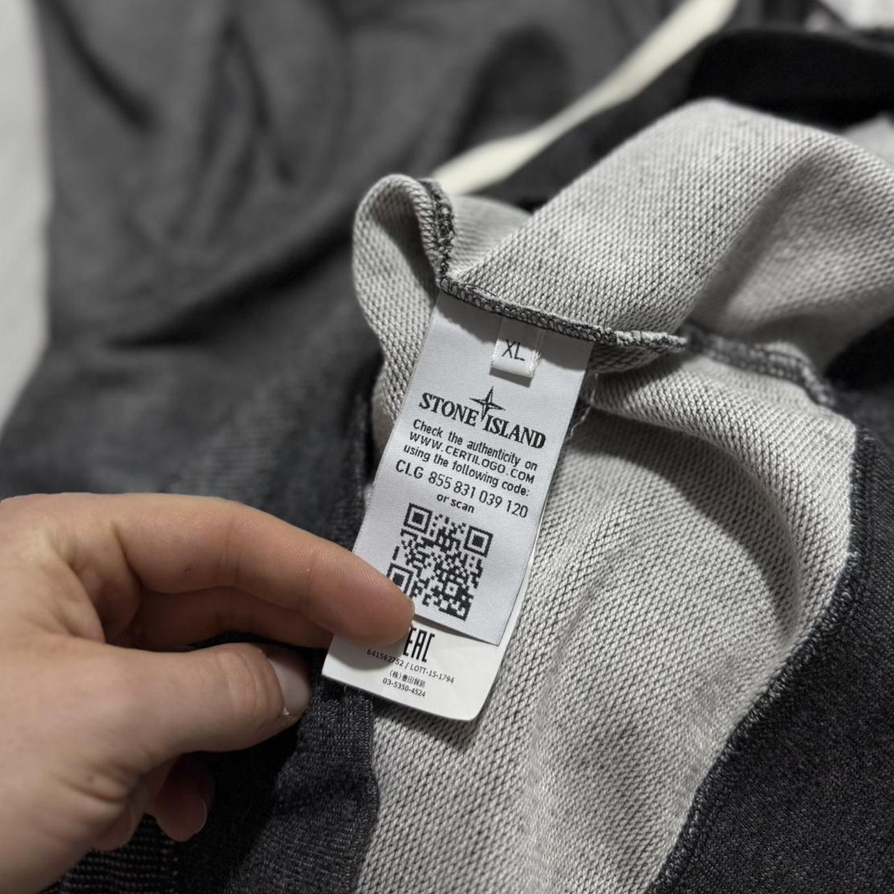 Stone Island Quarter Zip Pullover Hoodie | XL, Charcoal