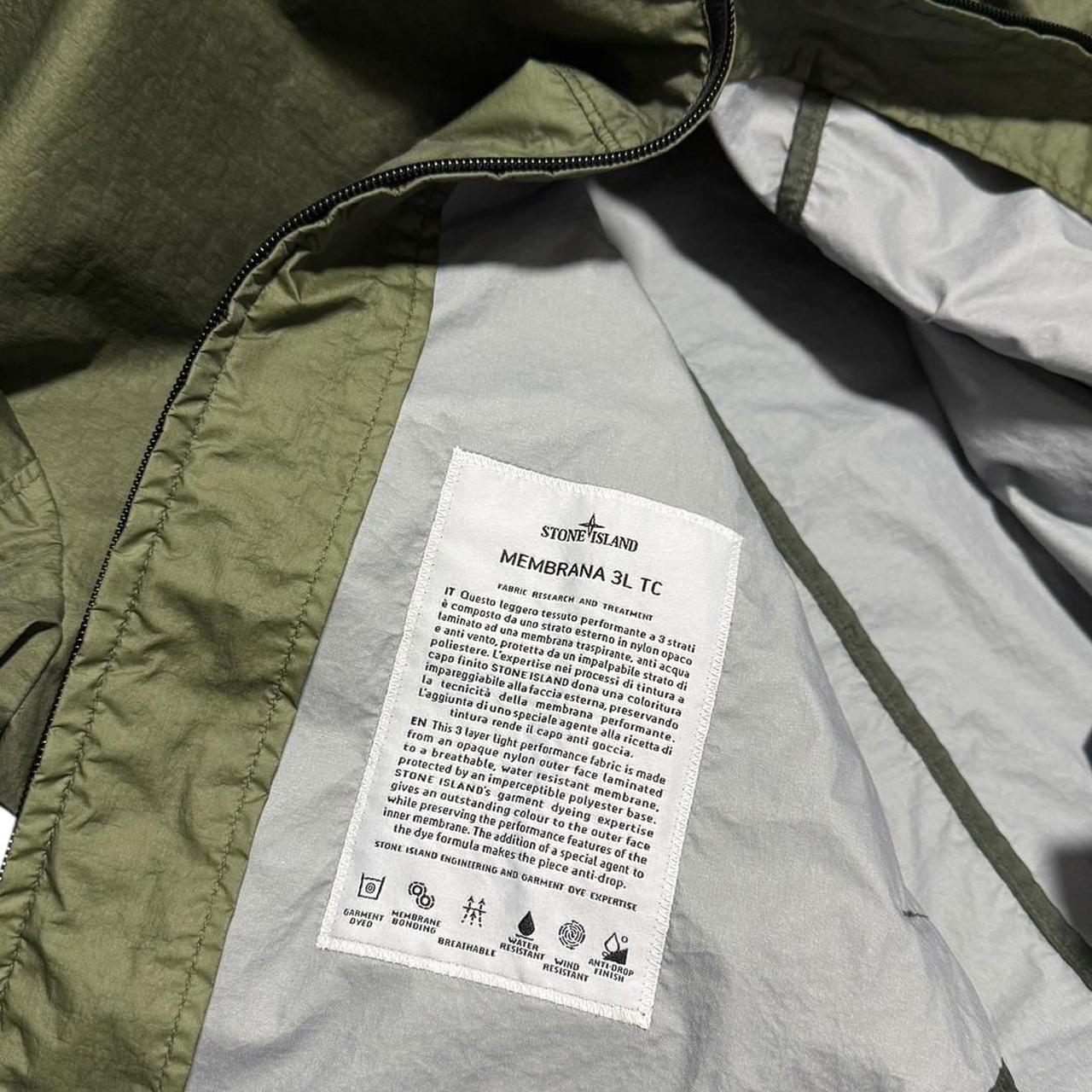 Stone Island Membrana 3L Jacket | Large, Olive Green