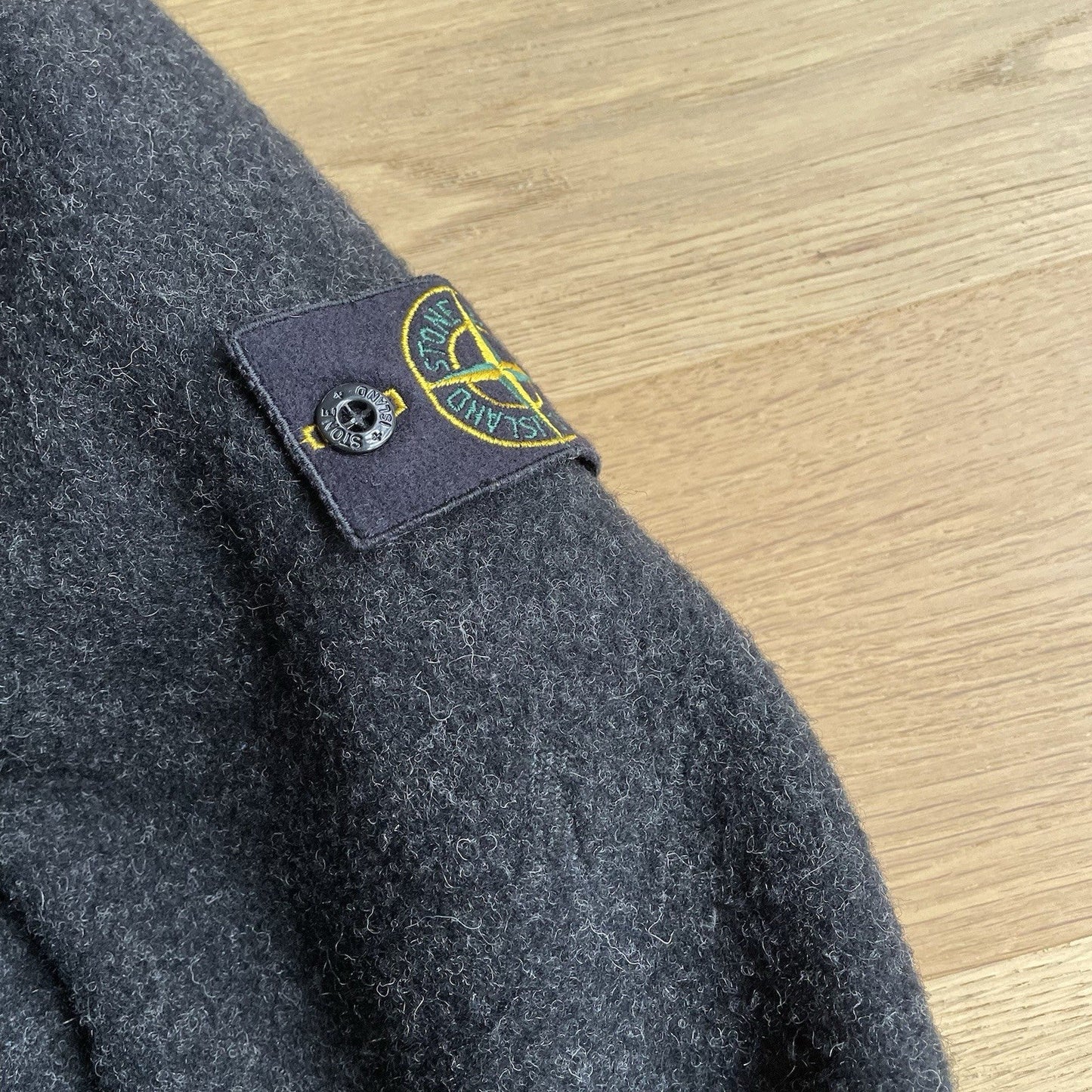 Vintage Stone Island Wool Jacket, Size Large | O/S, Grey