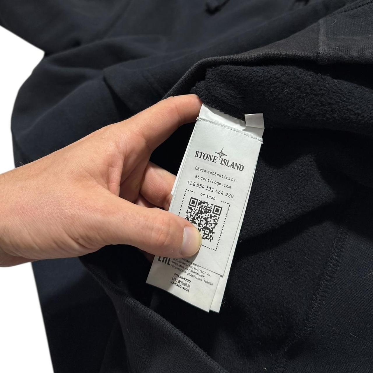 Stone Island Full Zip Hoodie | Large, Black