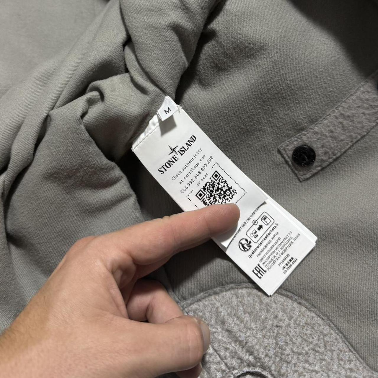 Stone Island Needle Punched Reflective Jacket | Medium, Grey