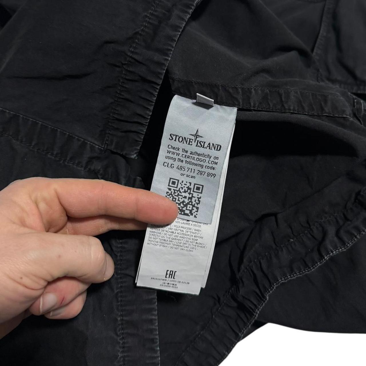 Stone Island Canvas Overshirt | Small, Black