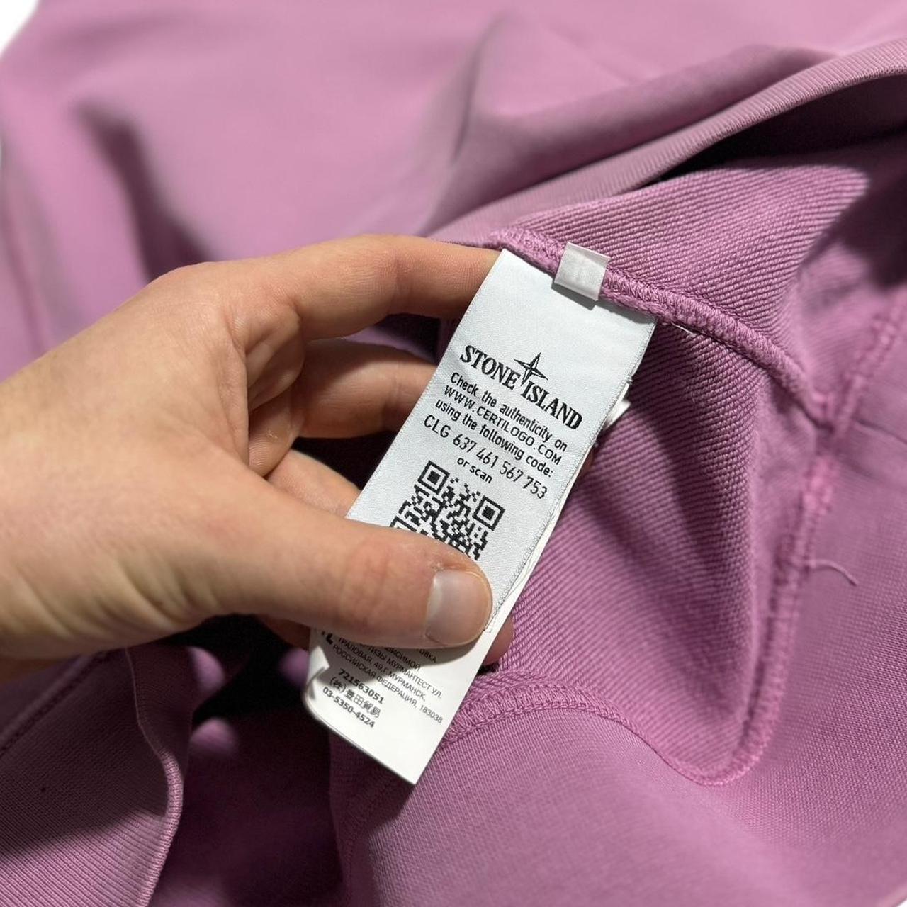 Stone Island Pink Pullover Crewneck | Medium, Pink