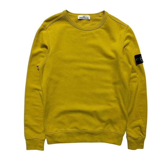 Stone Island Yellow Pullover Crewneck | Small, Yellow