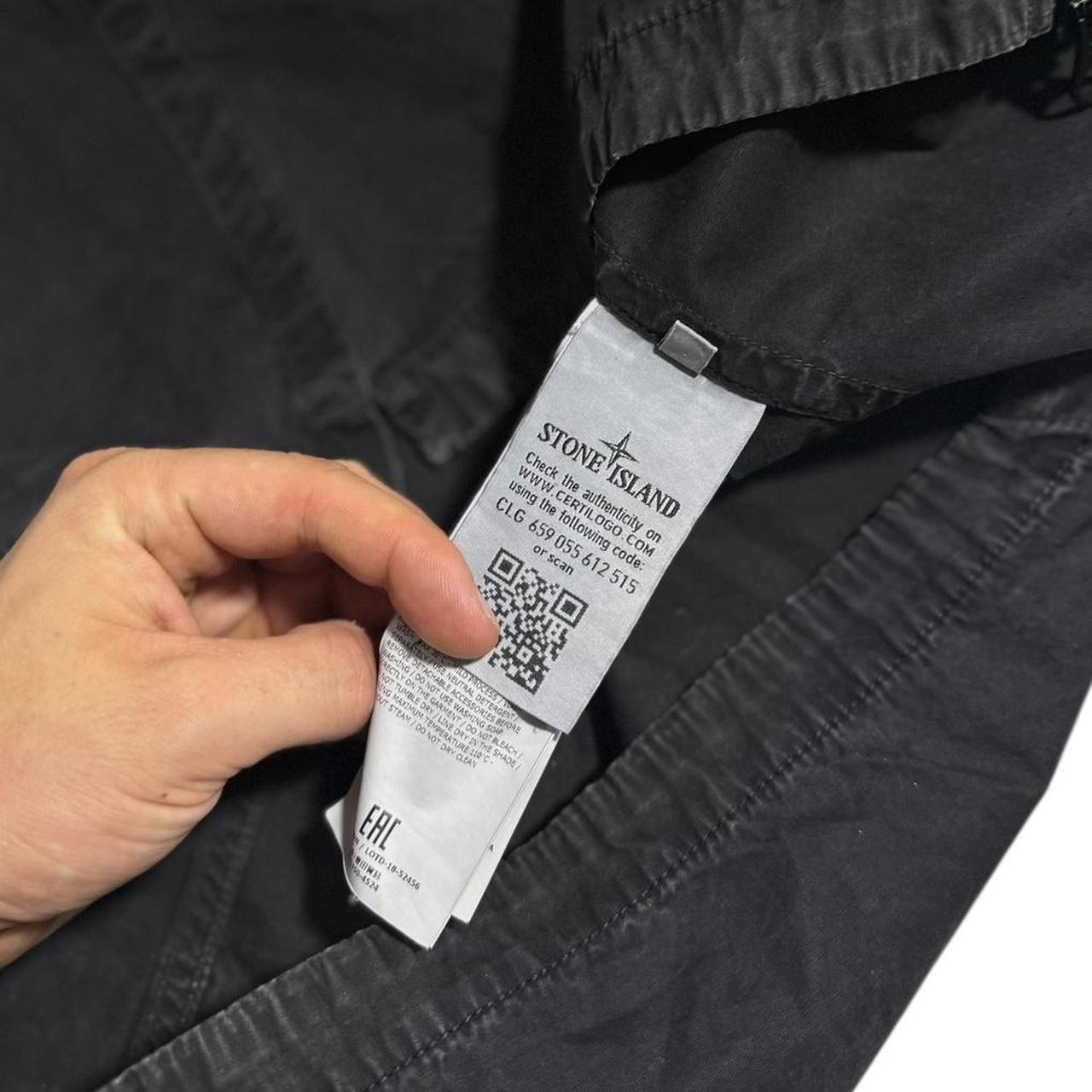 Stone Island Canvas Hooded Jacket | Medium, Black