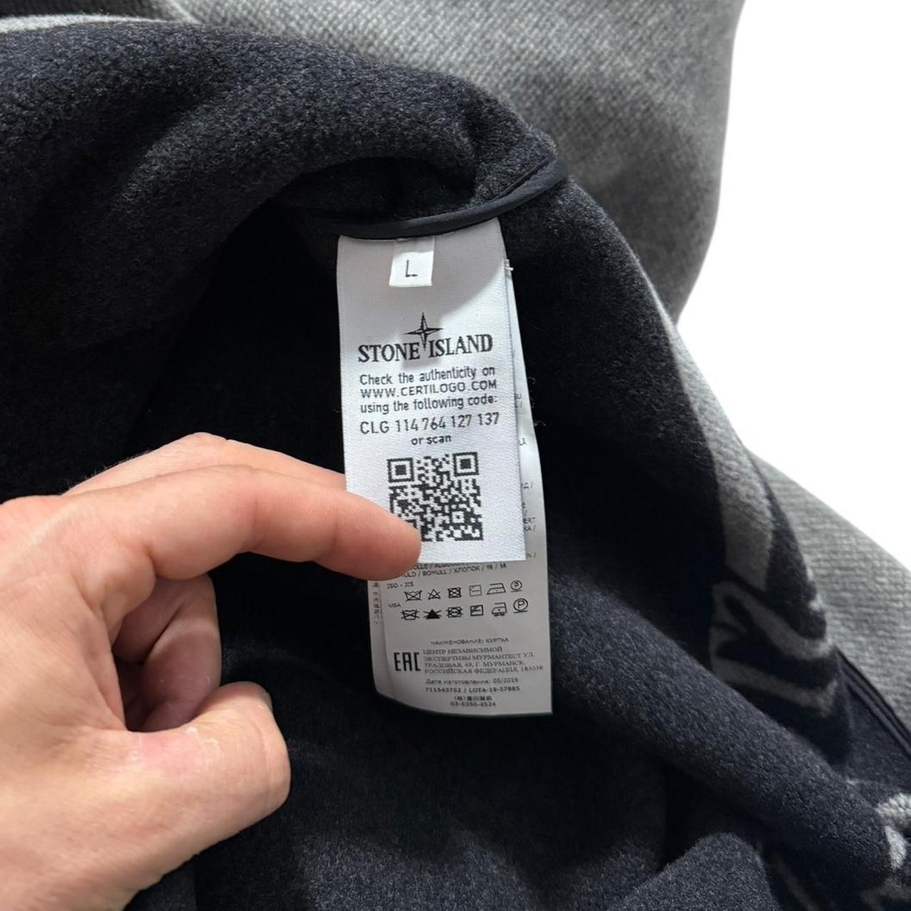 Stone Island Panno Jacquard Wool Jacket | Large, Grey