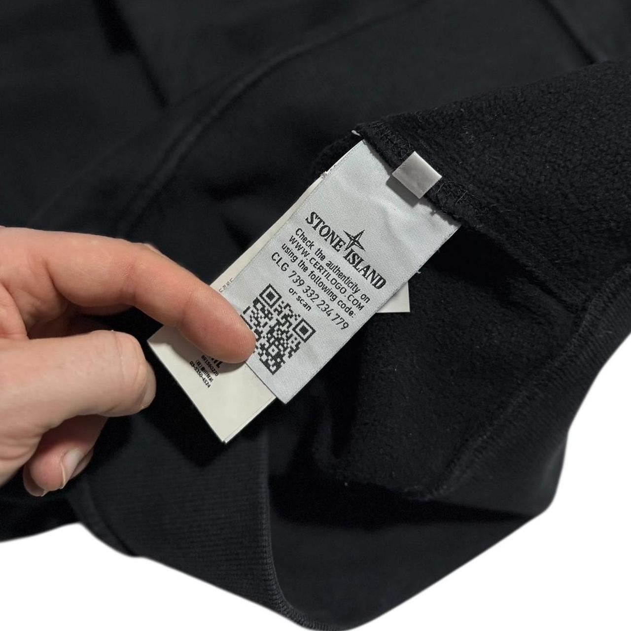 Stone Island Zip Up Hoodie | Medium, Black