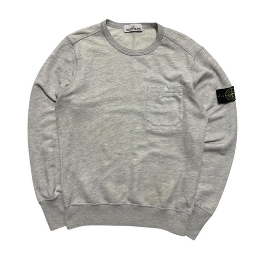 Stone Island Pullover Crewneck | Medium, Light Grey