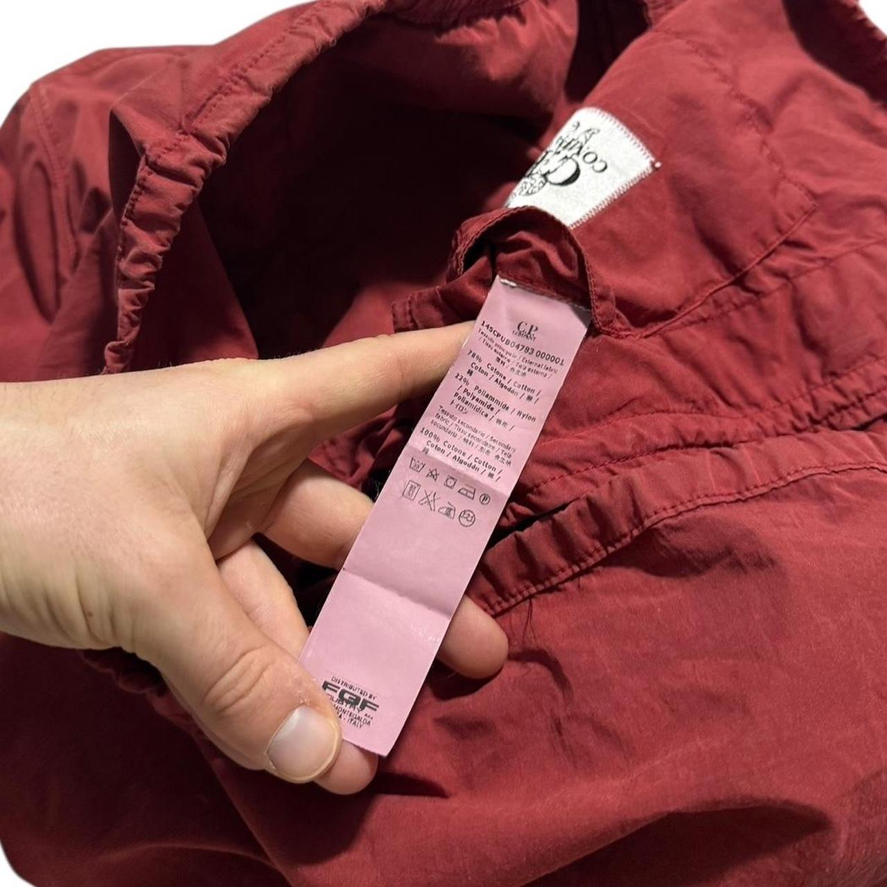 CP Company Oversized Lens Canvas Jacket | Large, Burgundy