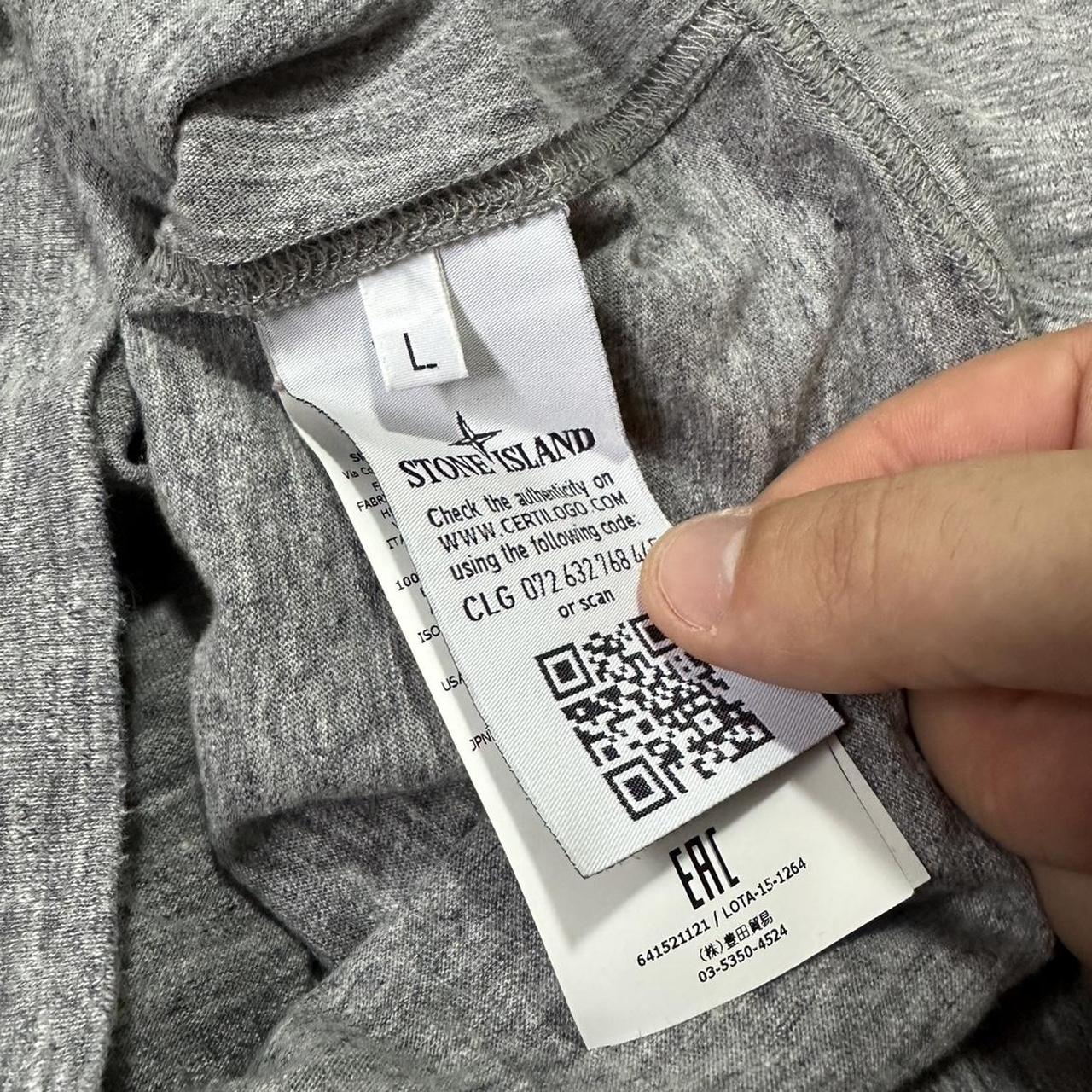 Stone Island Grey Quarter Zip | Large, Grey