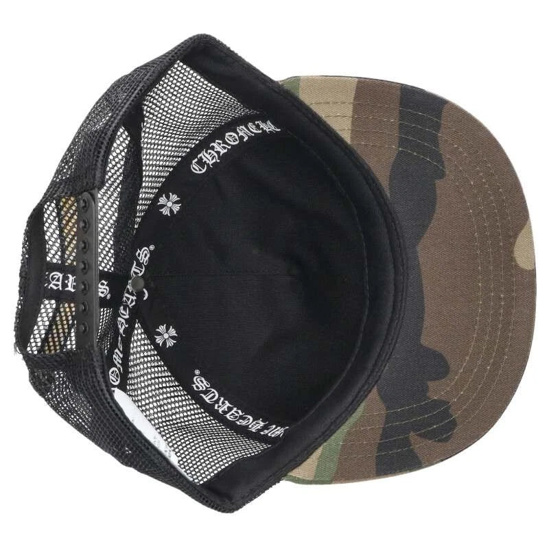 Chrome Hearts Plus Cross Seal Stamp Trucker Hat | O/S, Camouflage