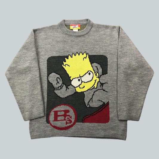 2006 THE SIMPSONS BART KNITTED CREWNECK SIZE M - Known Source
