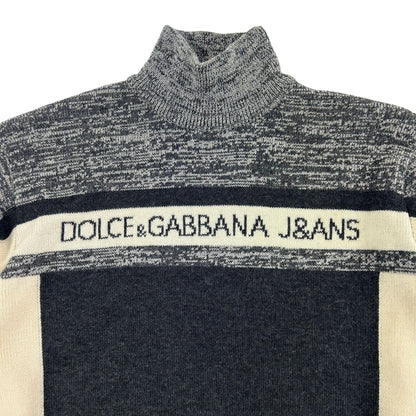 Vintage Dolce & Gabbana Turtleneck Knit Wool Jumper Size S