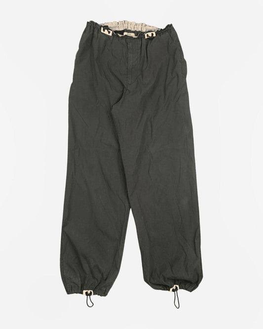 (30-36) Armani 1990s Washed Forest Green Overpants with Adjustable Waist + Hems - Known Source