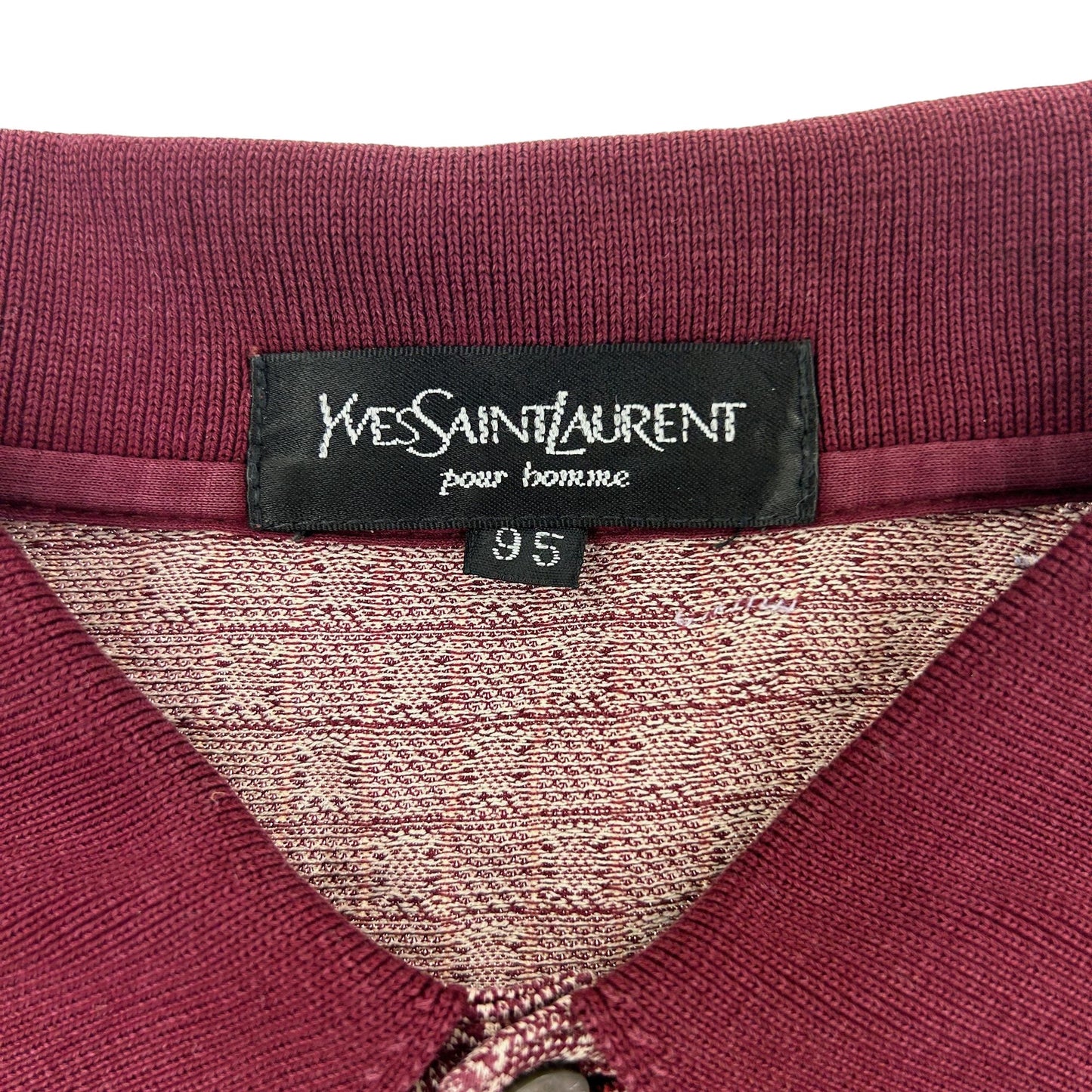 Vintage Yves Saint Laurent Long Sleeve Polo Shirt Size M