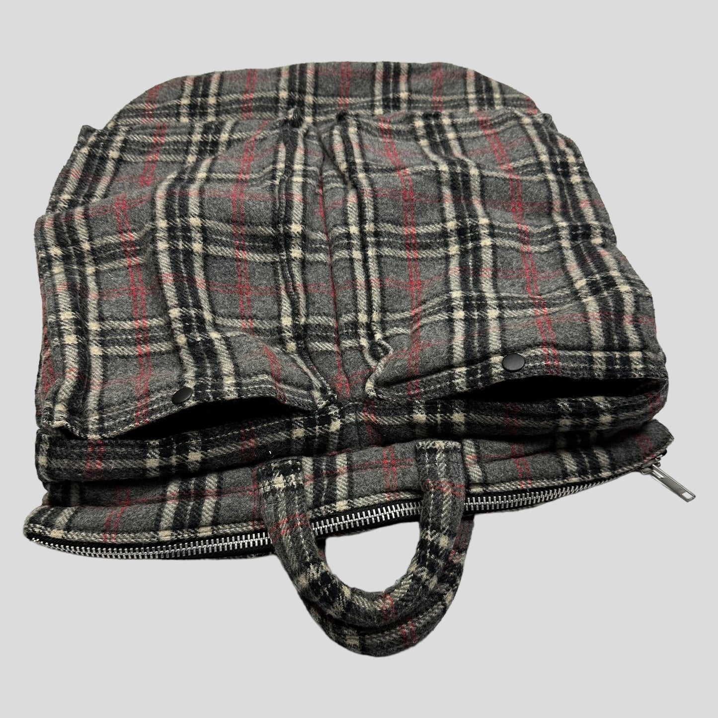 CDG Homme 00’s Wool Tartan Padded Helmet Bag - Known Source