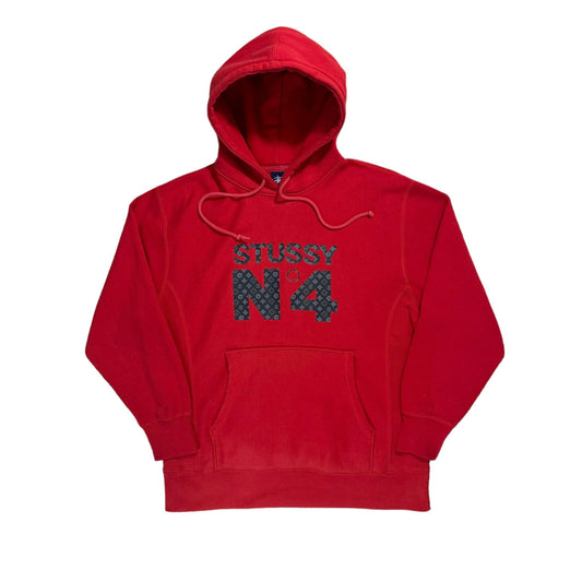 Stussy Louis Vuitton Monogram Print Pullover Spell Out Hoodie - Known Source