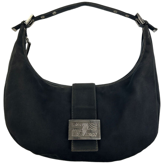 Vintage Fendi Enamel Buckle Shoulder Bag
