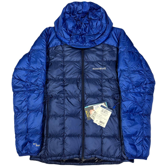 Montbell EX 800 Two Tone Square Stitch Down Puffer Jacket In Blue ( S ) - Known Source