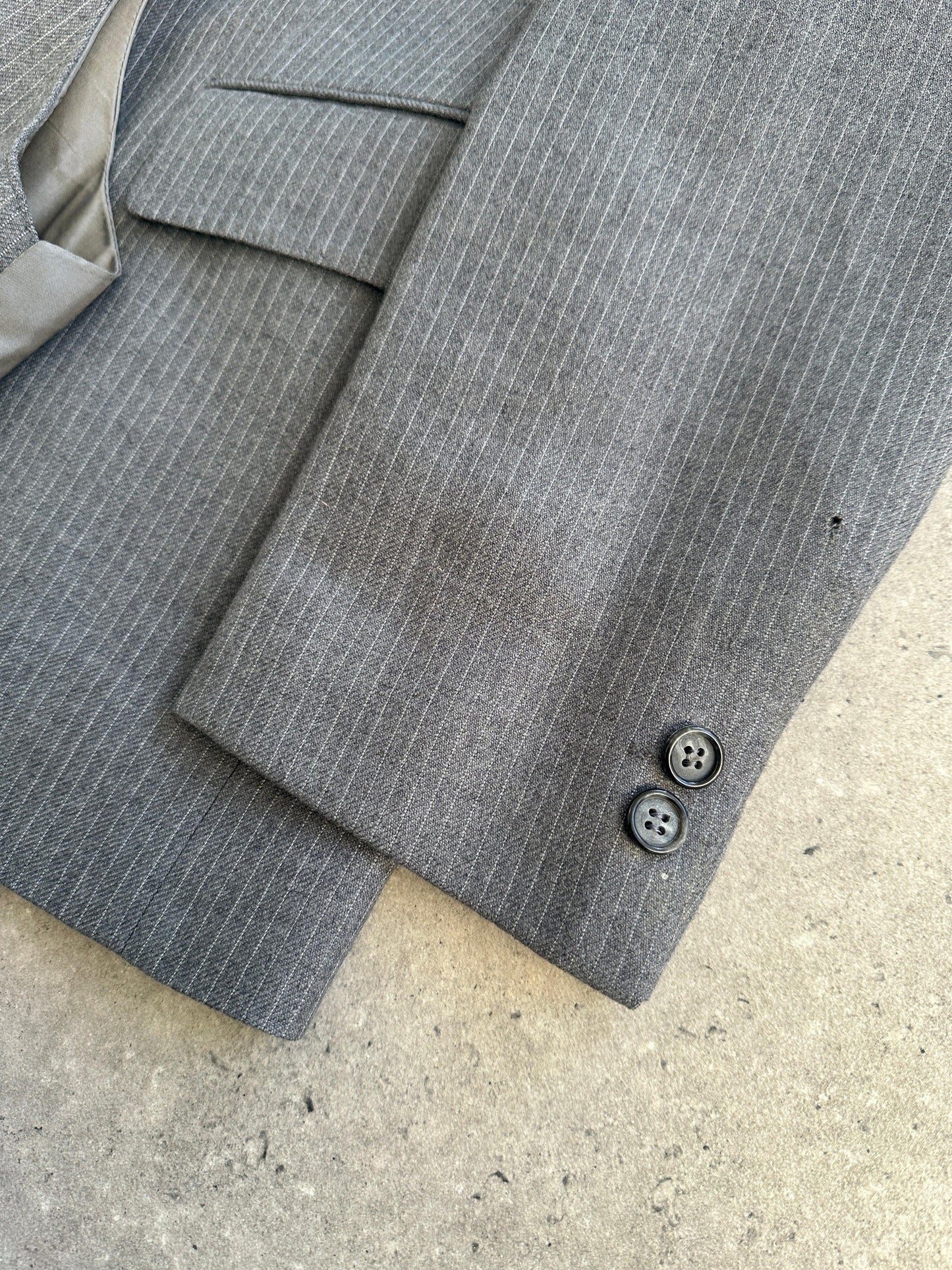 Vintage Two Piece Wool Waistcoat Blazer Suit - S - Known Source