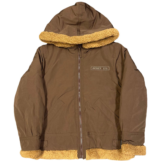 Avirex Fleece Lined Jacket In Brown ( M )