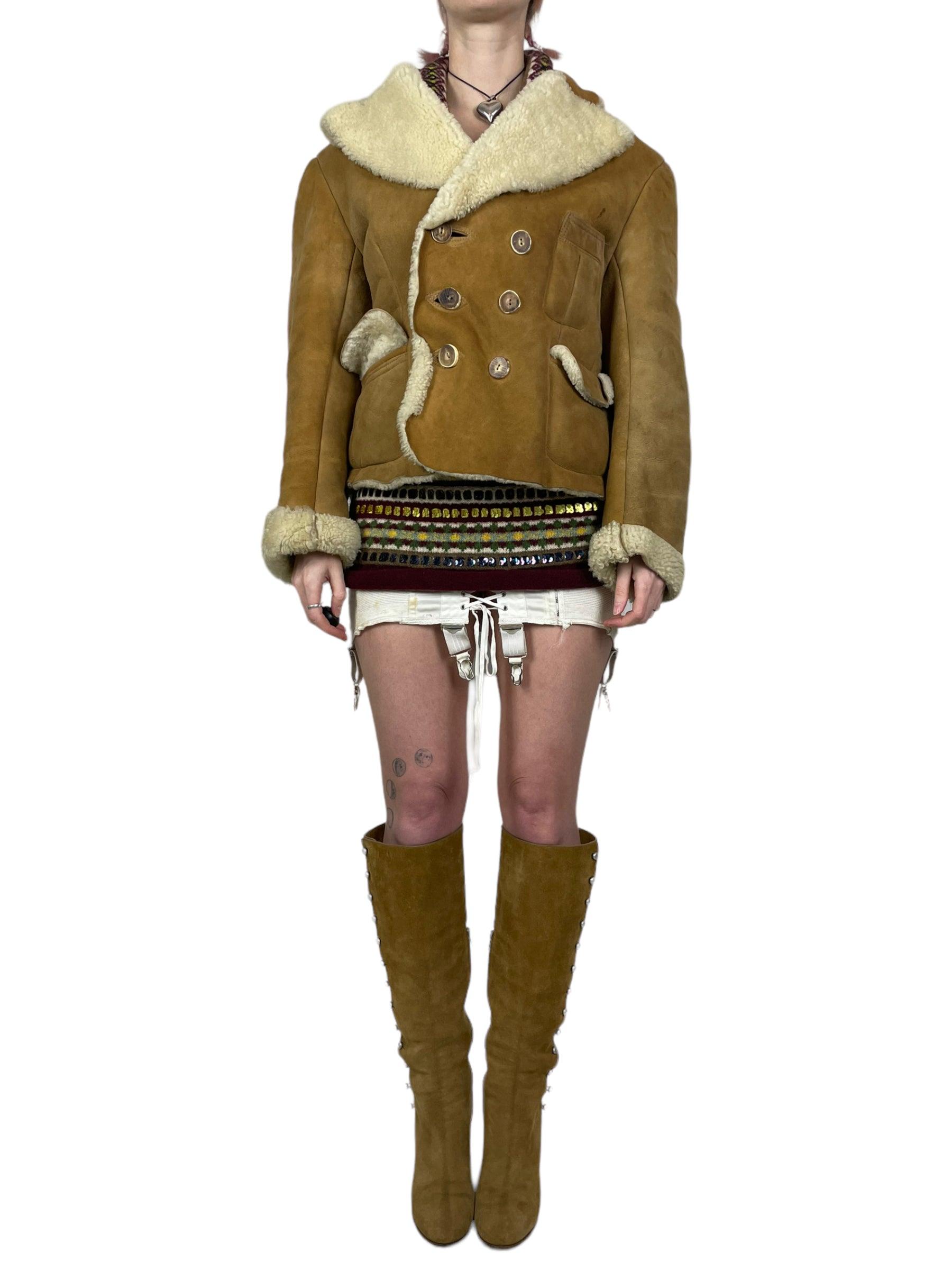 Vivienne Westwood AW1988 reissue of AW1982 Nostalgia of Mud shearling jacket - Known Source