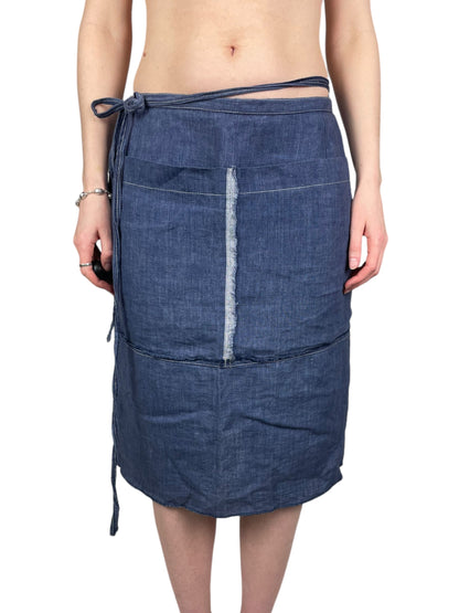 Jean Paul Gaultier S/S1998 denim wrap skirt