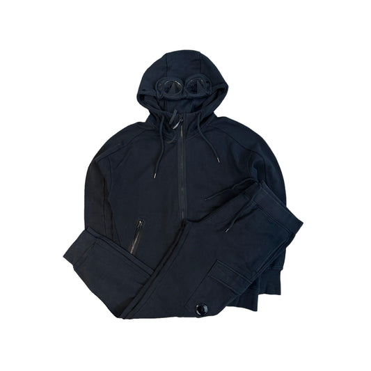 CP Company Matching Tracksuit with Goggle Hood & Micro Lens Cargo Joggers - Known Source