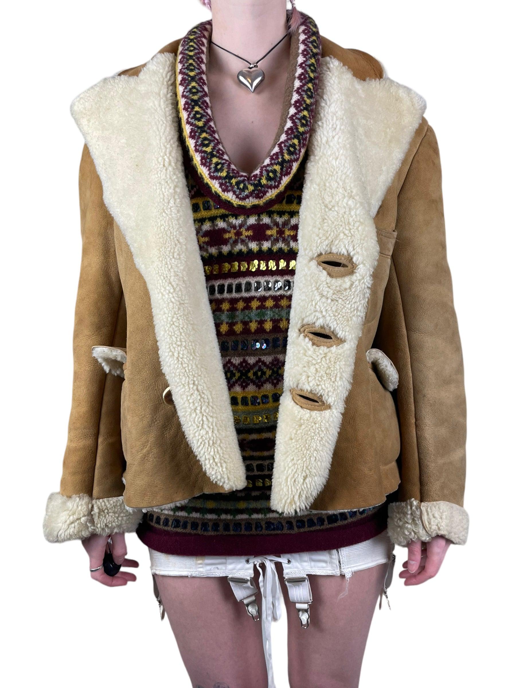 Vivienne Westwood AW1988 reissue of AW1982 Nostalgia of Mud shearling jacket - Known Source