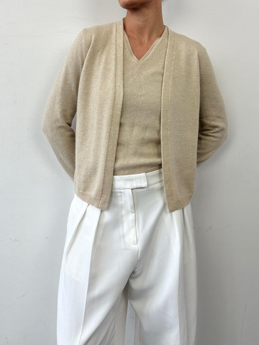 Max Mara Pure Cashmere Two Piece Jumper Cardigan Set - S - Known Source
