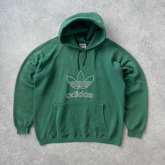 Adidas RARE 1990s heavyweight embroidered hoodie (L) - Known Source