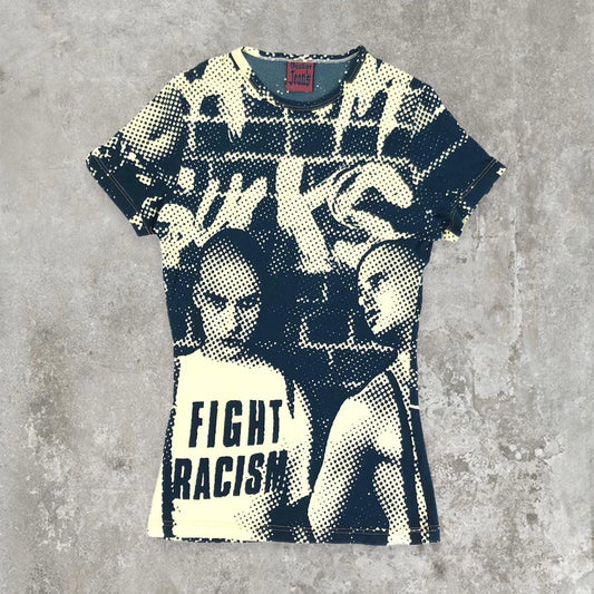 THE ICONIC FIGHT RACISM Vintage Jean Paul Gaultier JPG Mesh Top - Known Source